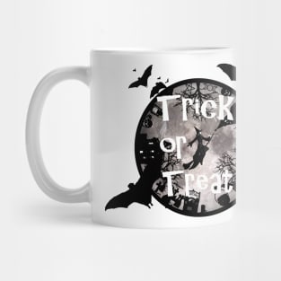 Trick or Treat tee, Halloween tee, Halloween Design, Cute Halloween shirt, Witchy design, Halloween print, Spooky Halloween, Custom t-shirt Mug